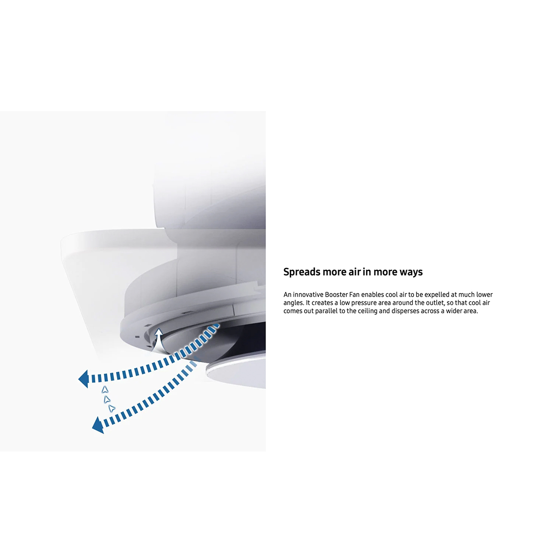 Samsung AC Cassette Inverter 360 Wind-Free 6 PK - Hitam - AC140FE6DKF/EA | AC140 FE6DKF